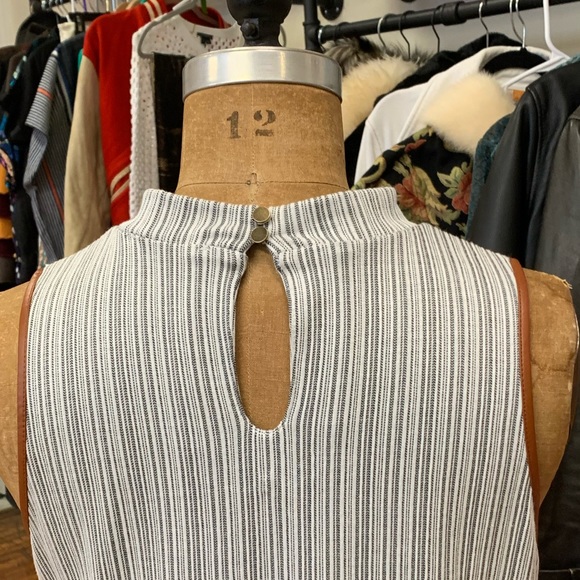 THML Blue and White Stripe Casual Dress - Picture 2 of 2